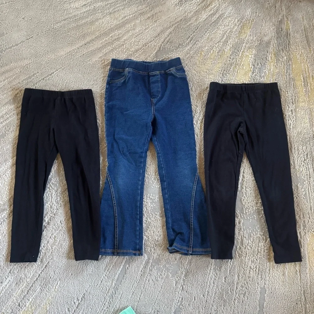 Girls clothes bundle long sleeve tops leggings pants Gap pjs 5